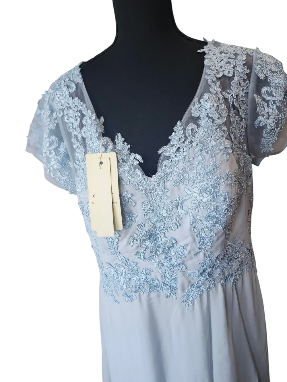 Women's JAEDEN Light Blue Maxi Dress - Picture 3 of 6